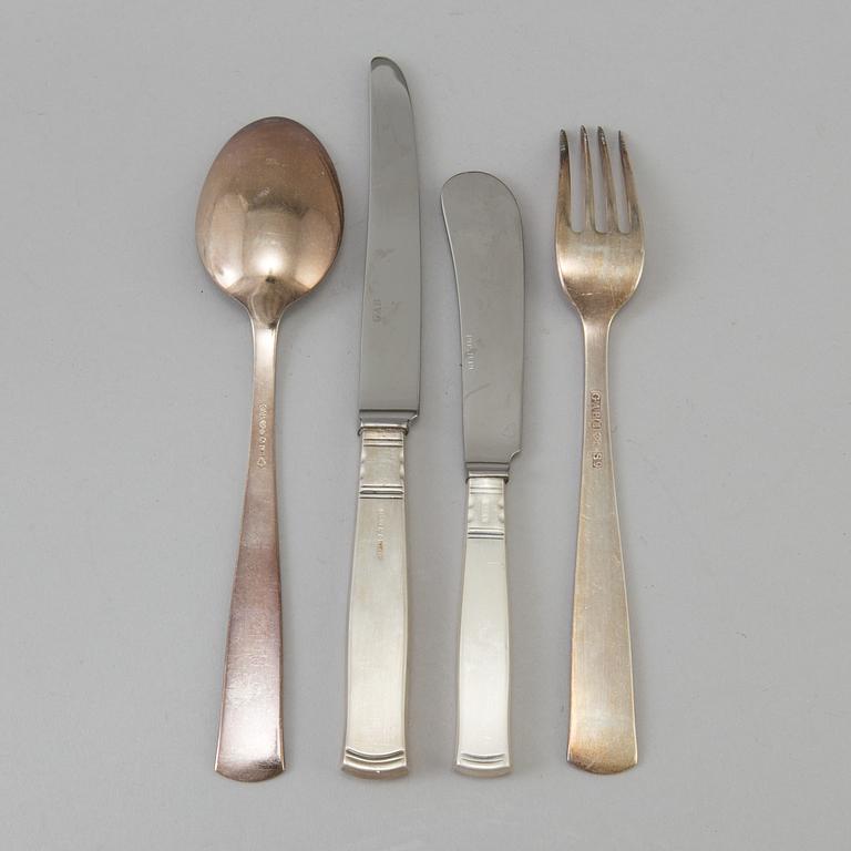 A 20 piece Swedish silver cutlery   "Rosenholm" from Guldsmedsaktiebolaget in Stockholm, 20th century.