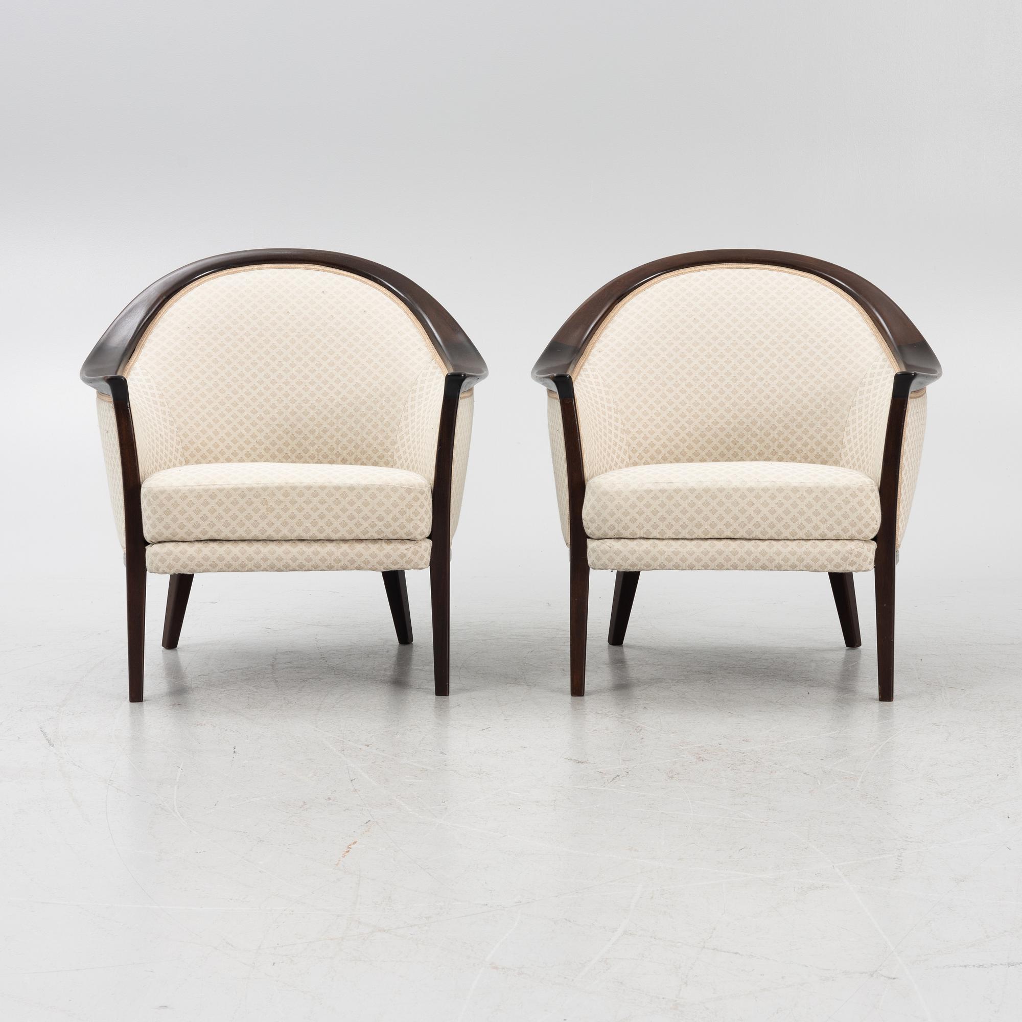 Bertil Fridhagen, fåtöljer, ett par, "Aristokrat", Bodafors, 1960-tal.