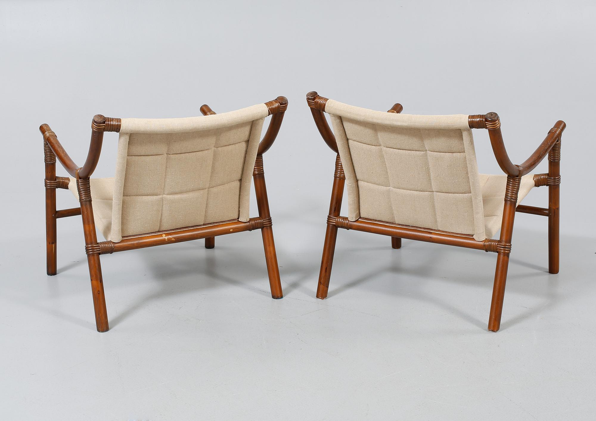 FÅTÖLJER, ett par, 1960-tal.