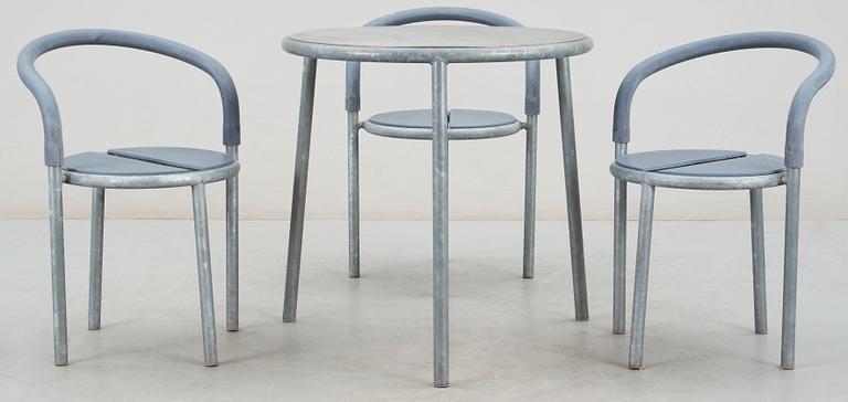 TRÄDGÅRDSMÖBEL, 4 delar, "Pelikan" för Fritz Hansen, 1991.