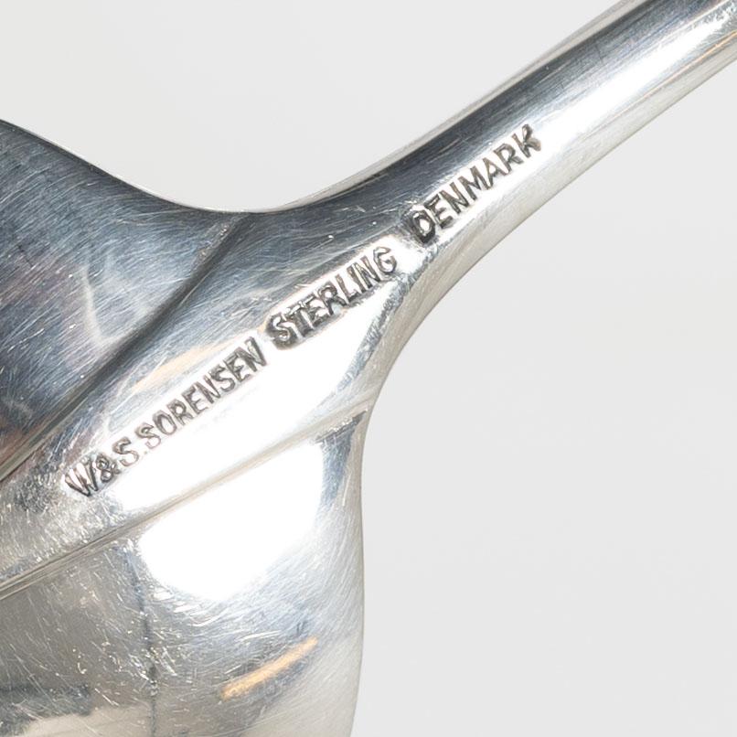 A set of twelve silver spoons, model 'Patricia', marks of W&S Sorensen, Denmark.