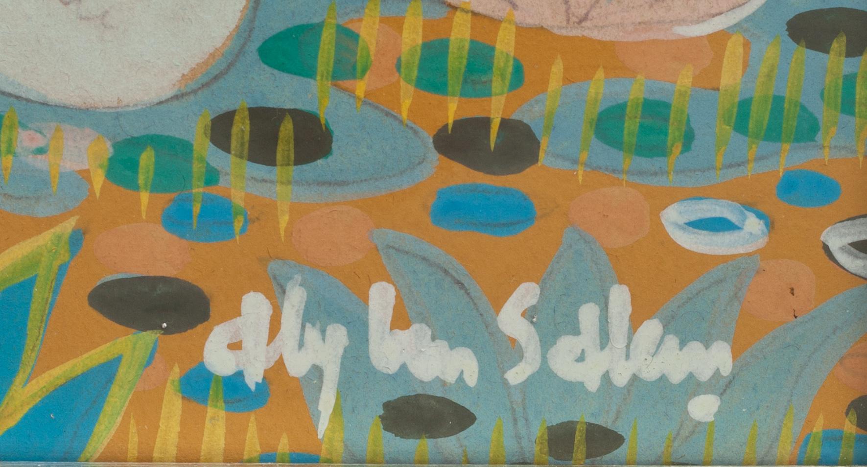 ALY BEN SALEM, gouache, signerad.