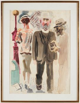 George Grosz, "Strassenszene New York/Street scene New York".