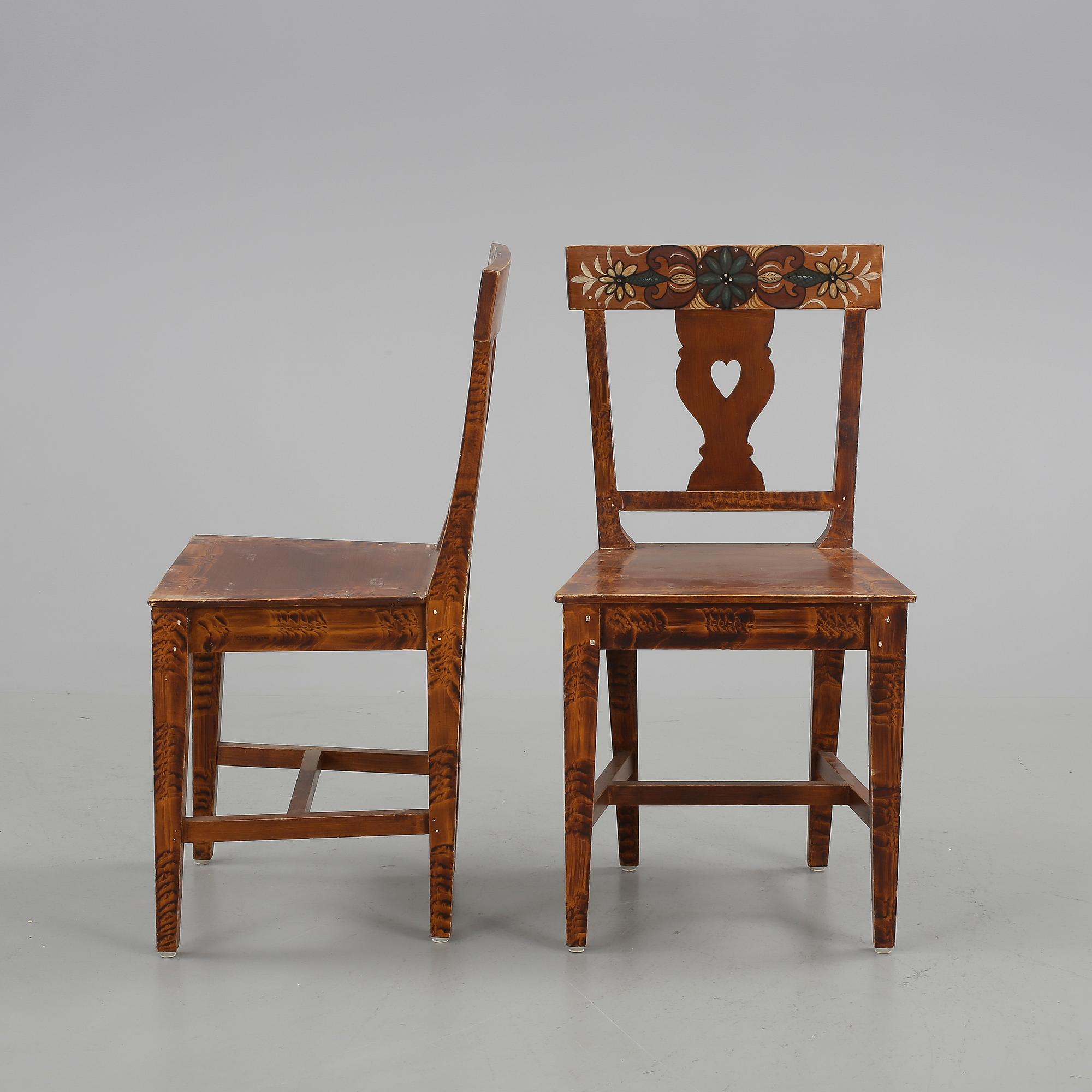 STOLAR, 6 st, allmoge stil, 1900-talets mitt.