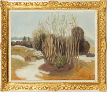 Rudolph Thygesen, Vårskog with melting snow.