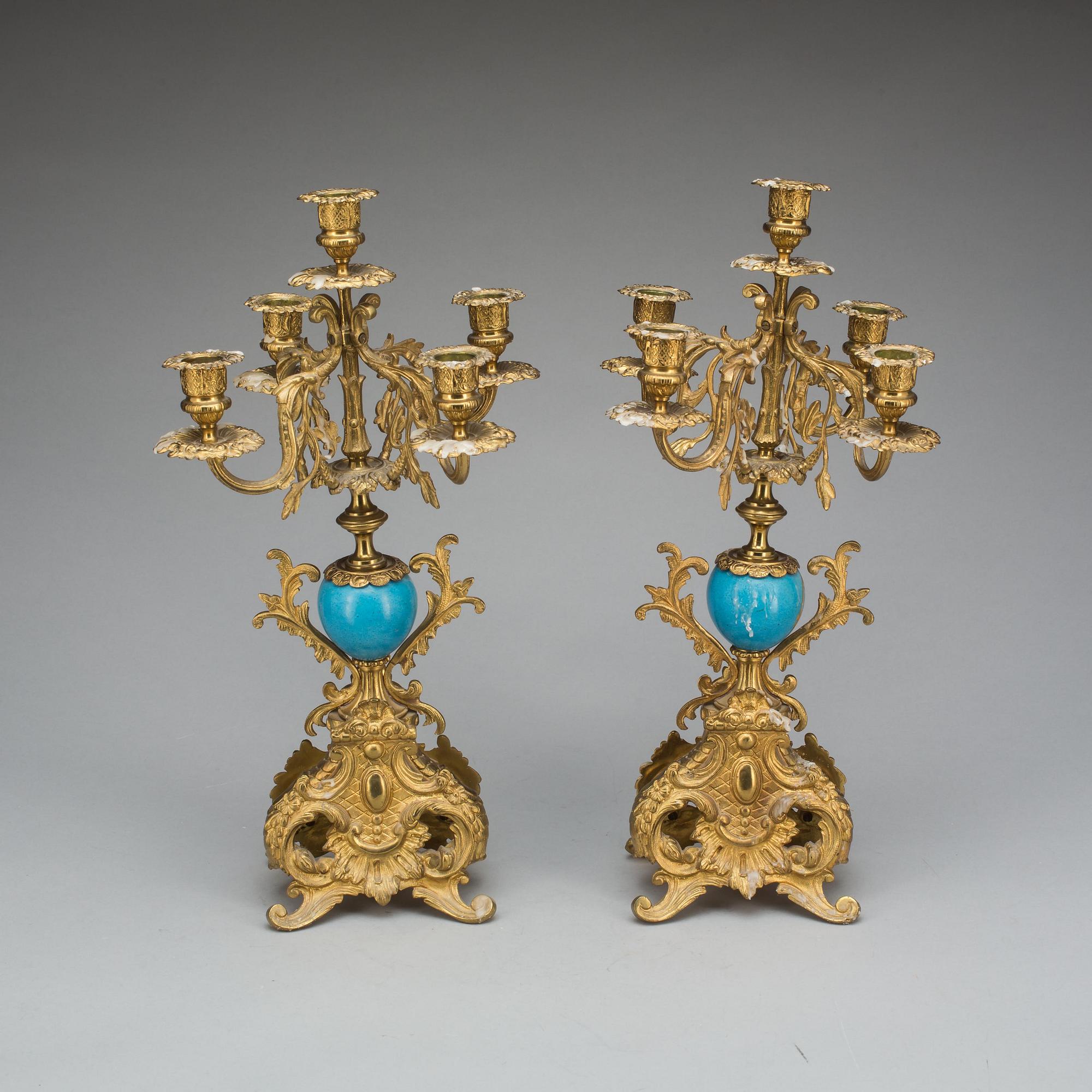 BORDSGARNITYR, 3 delar, nyrokoko, 1800/1900-tal.