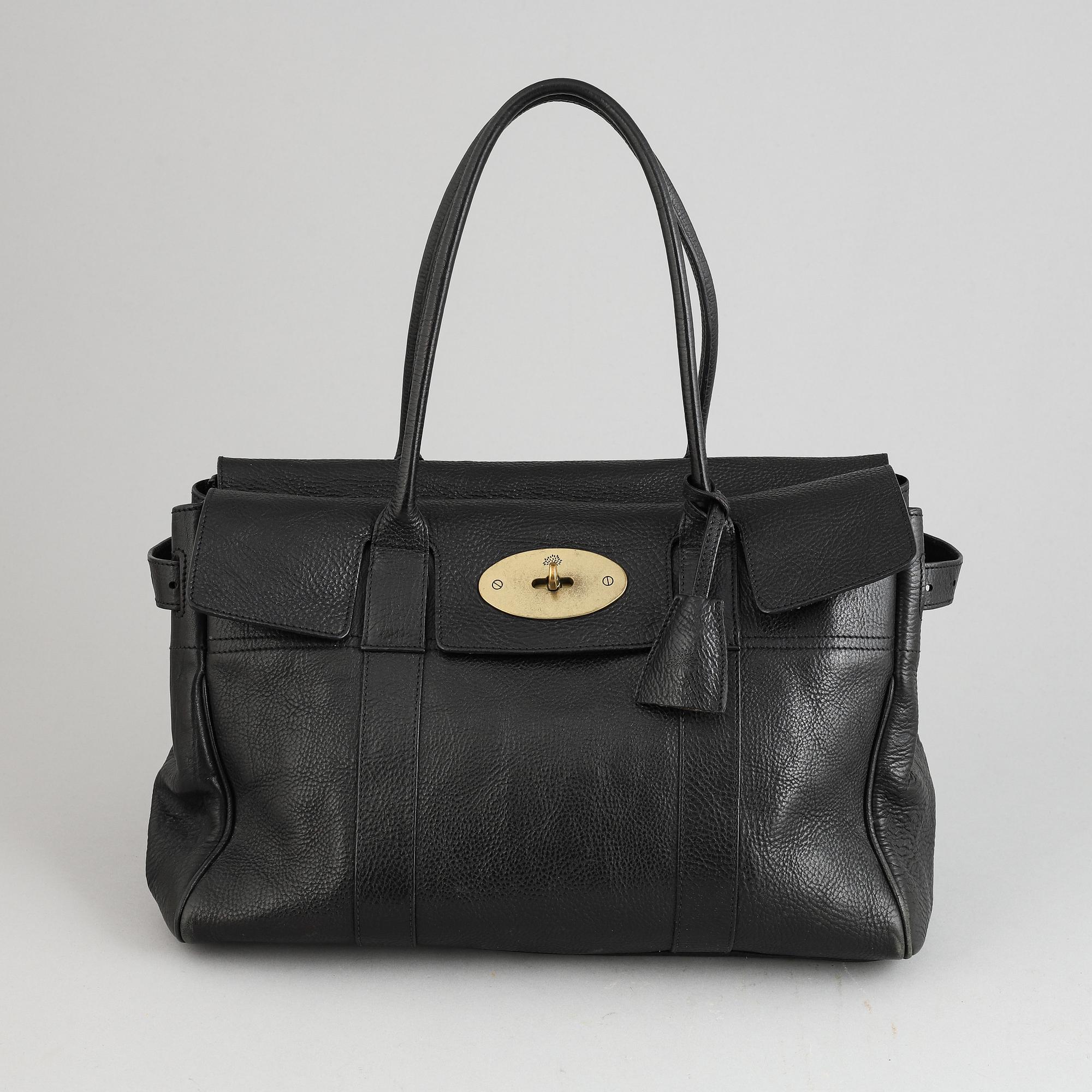 Mulberry, a black leather 'Bayswater' handbag.