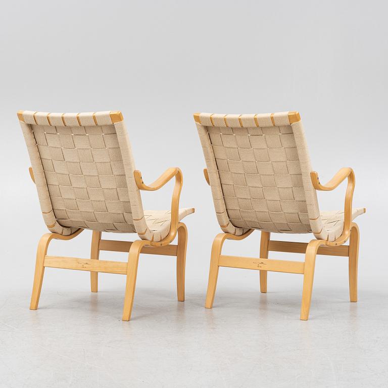 Bruno Mathsson, A pair of 'Eva' Easy chairs, for Dux, end of the 20th Century.