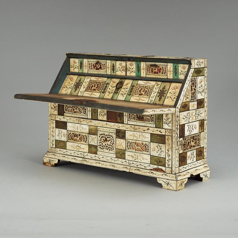 A Russian 18/19th Century miniature bureau.