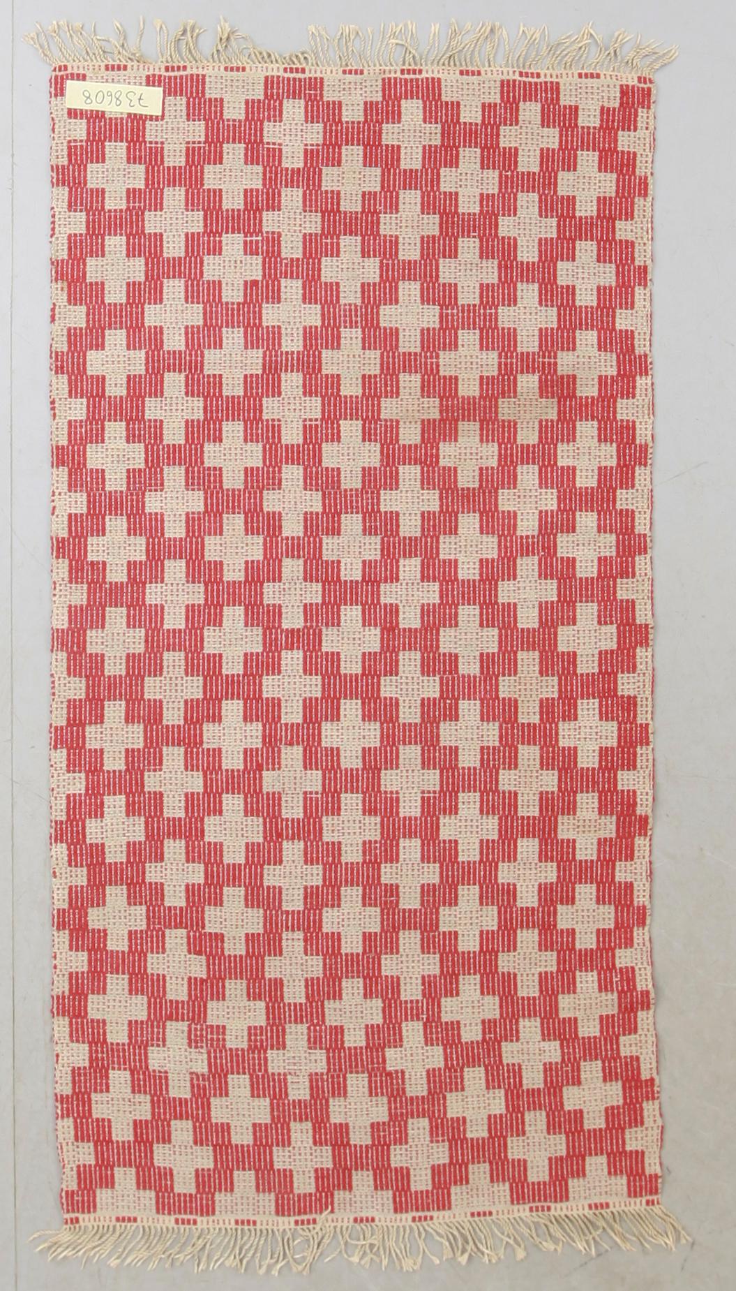 MATTA, lin och hampa, dubbelvävd. Ca 200 x 107 cm.