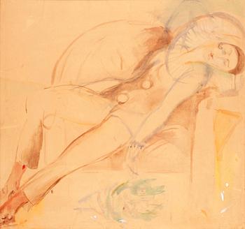 182. Leander Engström, Sketch to "Den sovande Pierrot" (The sleeping Pierrot).