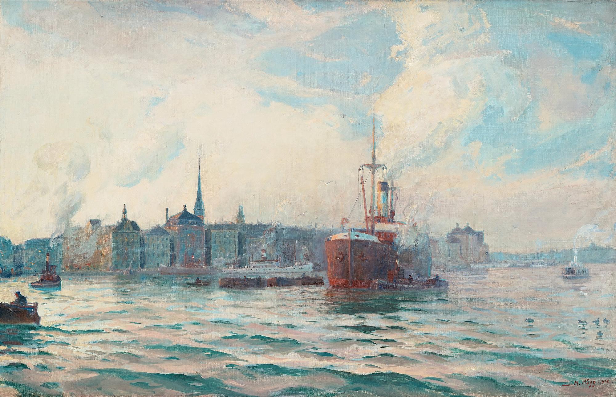 Herman Hägg, Ships by Skeppsbron, Stockholm.