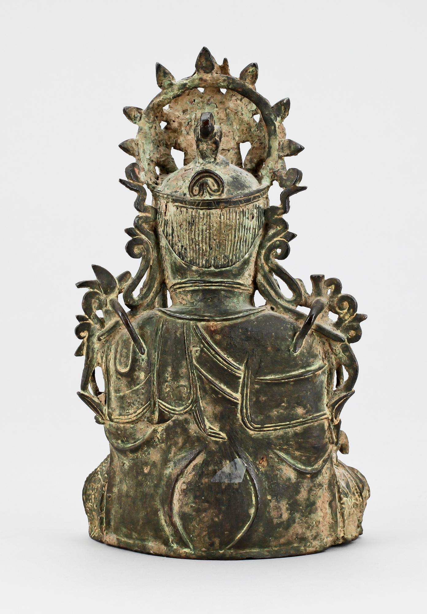 BUDDHA, brons, Kina, sen qing (1800/1900-tal.).