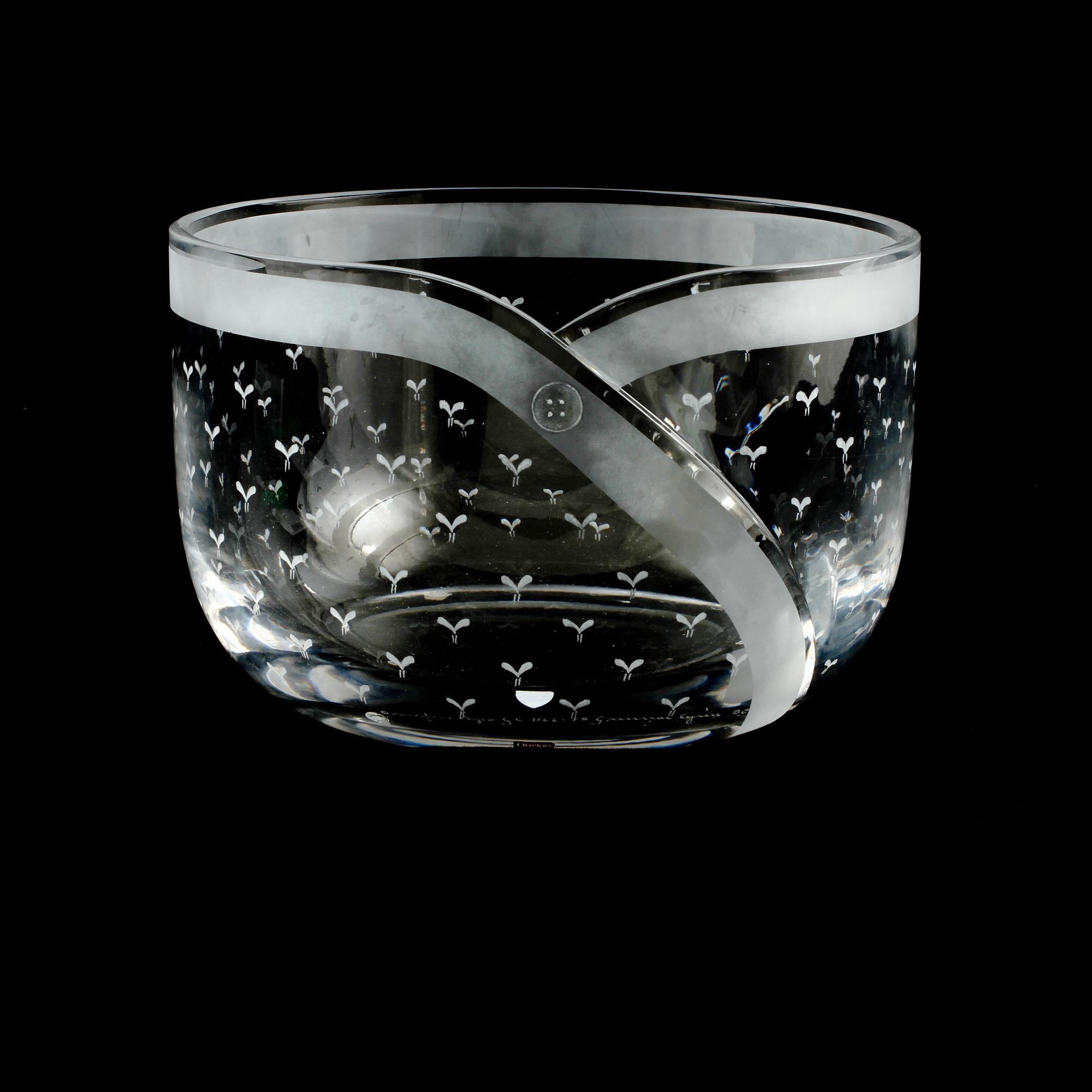 SKÅL, glas, Gunnar Cyrén, Orrefors, 1978.