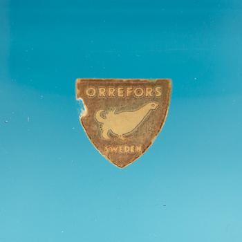 Nils Landberg, wine cooler, glass, Orrefors, 1950s.