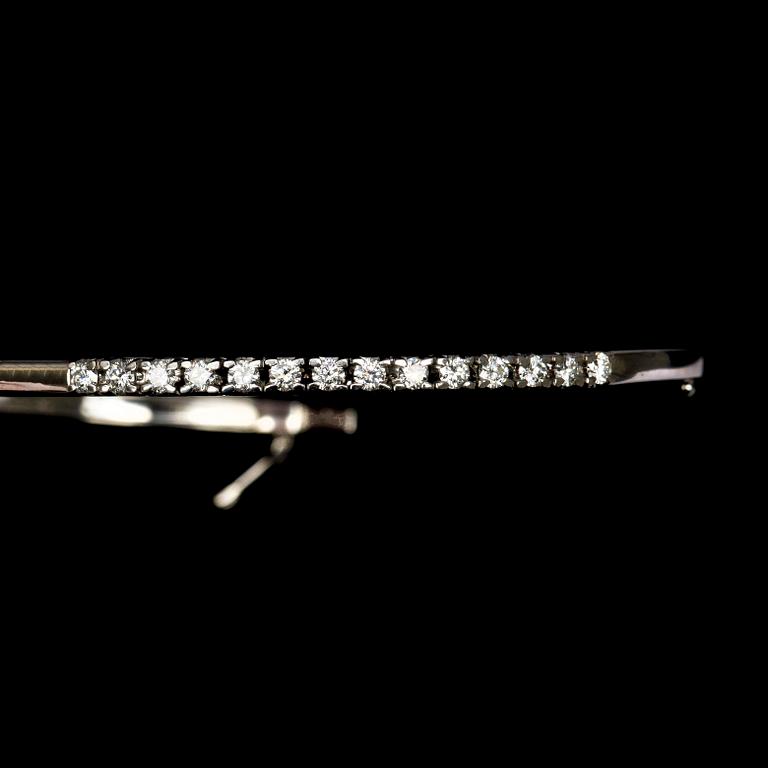 BANGLE, brilliant cut diamonds, tot. 0.72 cts.