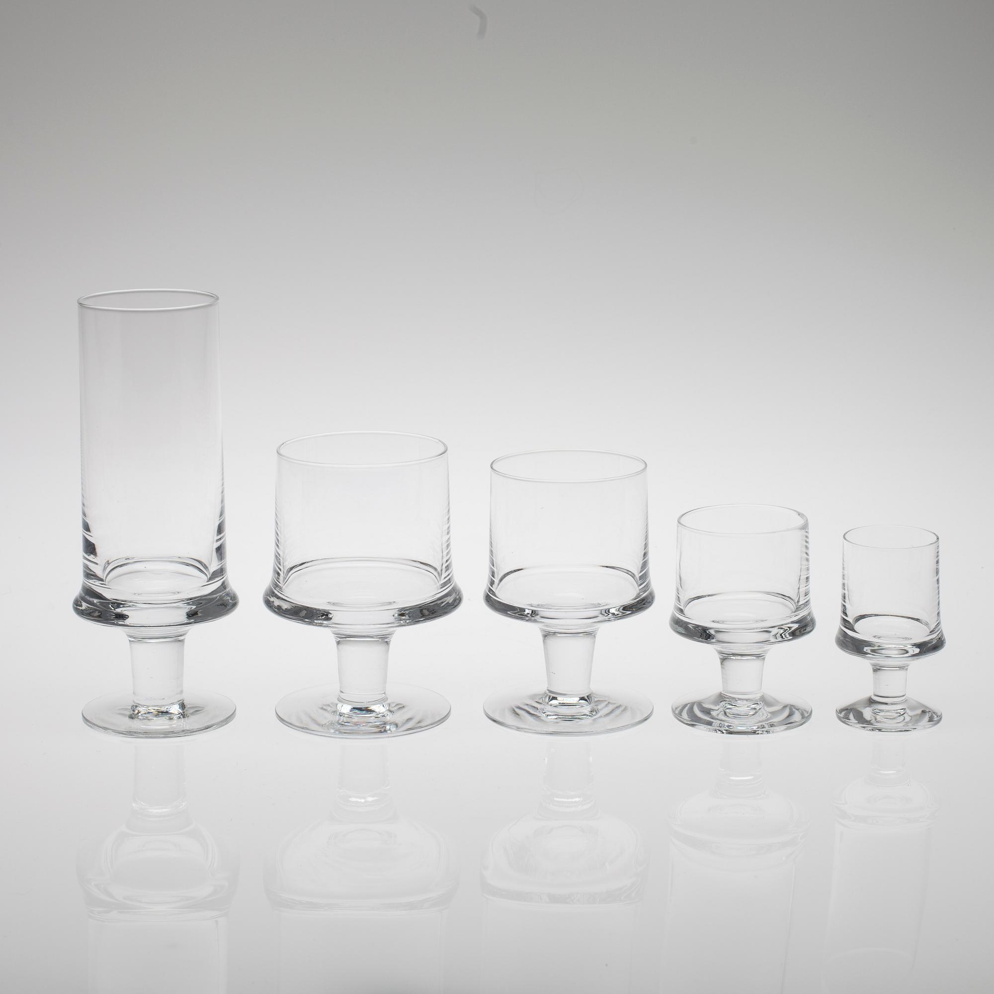 GLASSERVIS, 50 delar, "Marski" Tapio Wirkkala.