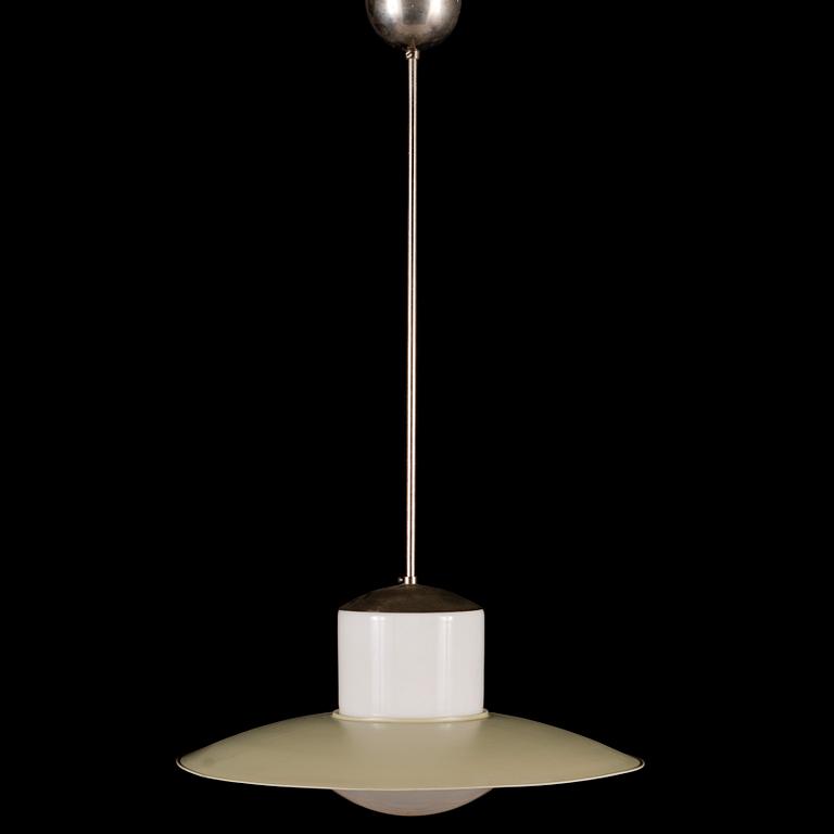 PAAVO TYNELL, a pair of mid 20th century pendant lamps for Idman.