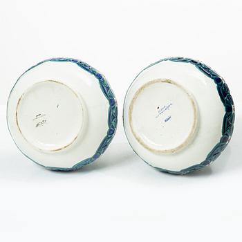 Alf Wallander, Vases, a pair, Art Nouveau, Rörstrand, early 20th century.