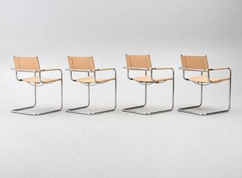 Four armchairs, end of the 20th century.