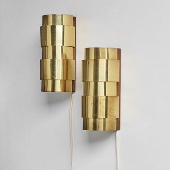 Vägglampor, ett par, "Aristokrat", Fröseke AB Nybrofabriken, 1960-tal.