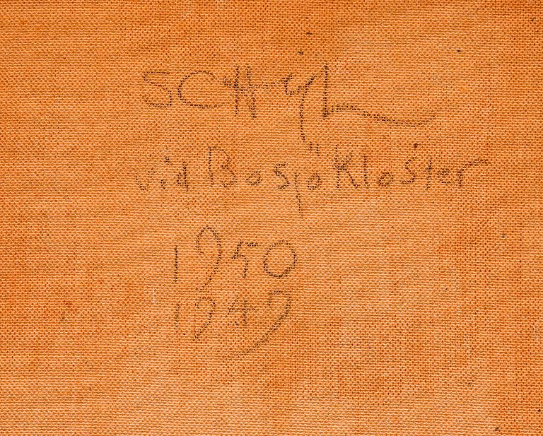 JULES SCHYL, olja på pannå, sign o dat- 49.