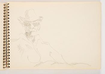 Lotte Laserstein, 1 skissblock med ca 14 teckningar varav 1 signerad.