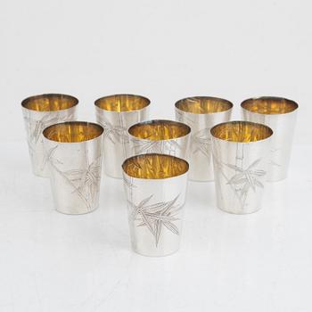A ten-piece silver cocktail set, Yamato Bros & Co, Kobe, Japan, first half of the 20th century.