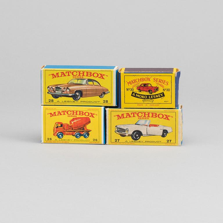 LESNEY MATCHBOX SERIES FOUR CARS.