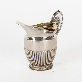 A Swedish Parcel Gilt Silver Creamer, mark of Olof H Bergström, Uppsala 1826.