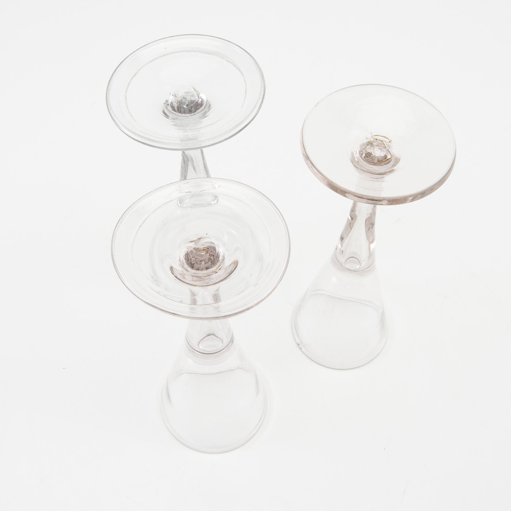 Cut glass 3 pcs, late 18th century.