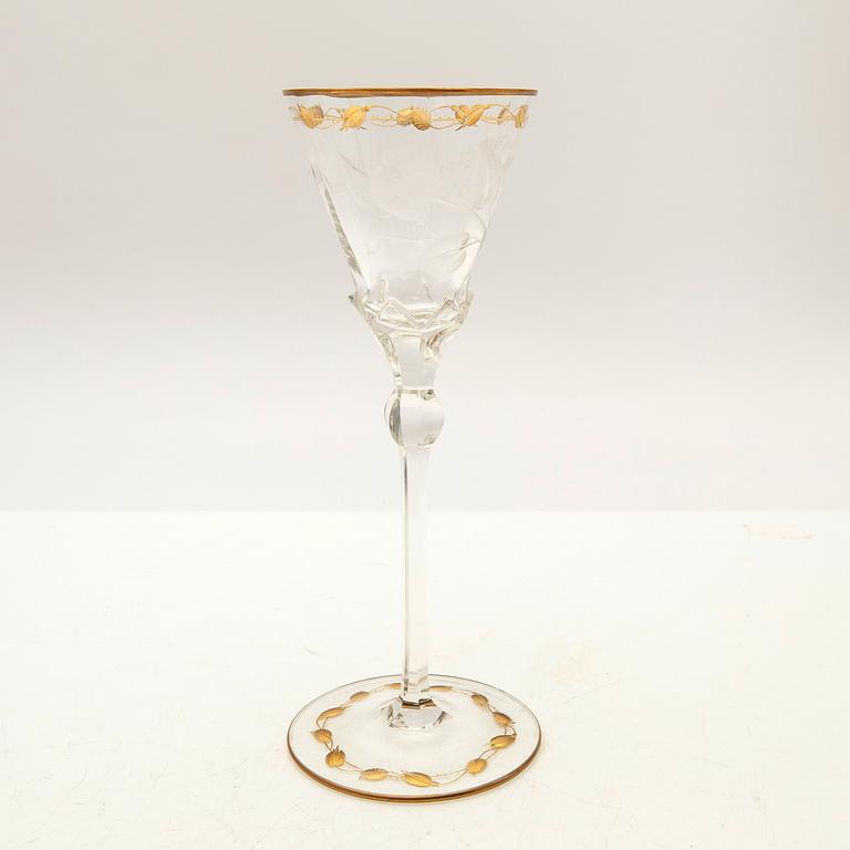 Glasservis, 33 + 2 delar, "Paula", Moser, Tjeckien, 1900-talets slut.