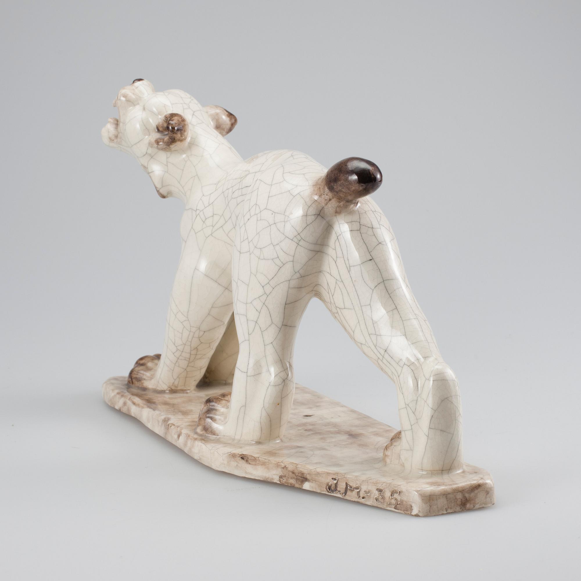 JOSEF MANUEL, skulptur, porslin, signerad och daterad -35.