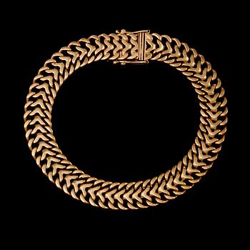 ARMLÄNK, 18k guld, Ädelsmycken AB, Stockholm, 1965. vikt 31 g.