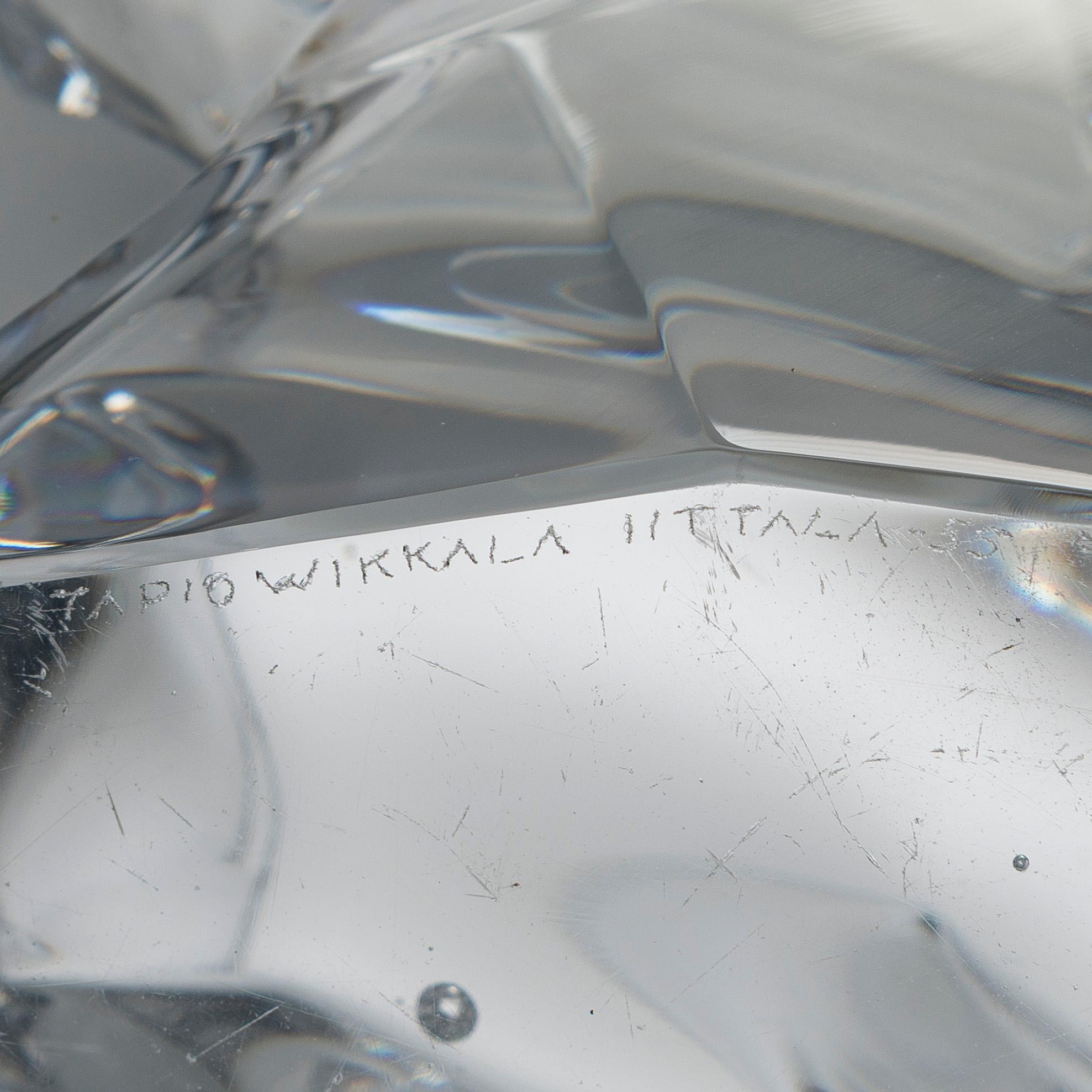 Tapio Wirkkala, maljakko, "Jäävuori", signeerattu Tapio Wirkkala Iittala -55.
