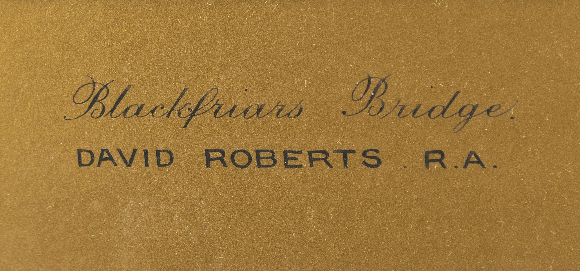 David Roberts, "Blackfriars Bridge".