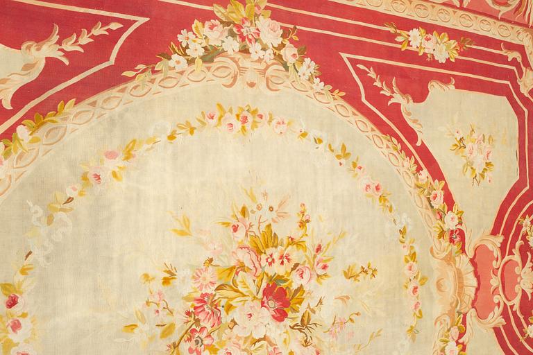A carpet, tapestry weave, ca 625 x 431,5 cm, Aubusson the middle of the 19th century - around 1900, France.