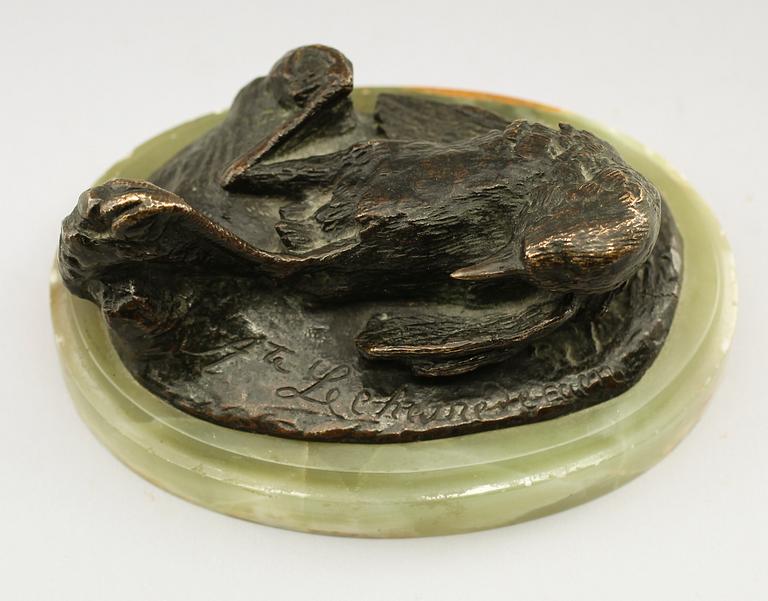SKULPTUR, brons, otydligt signerad, 1900-tal.