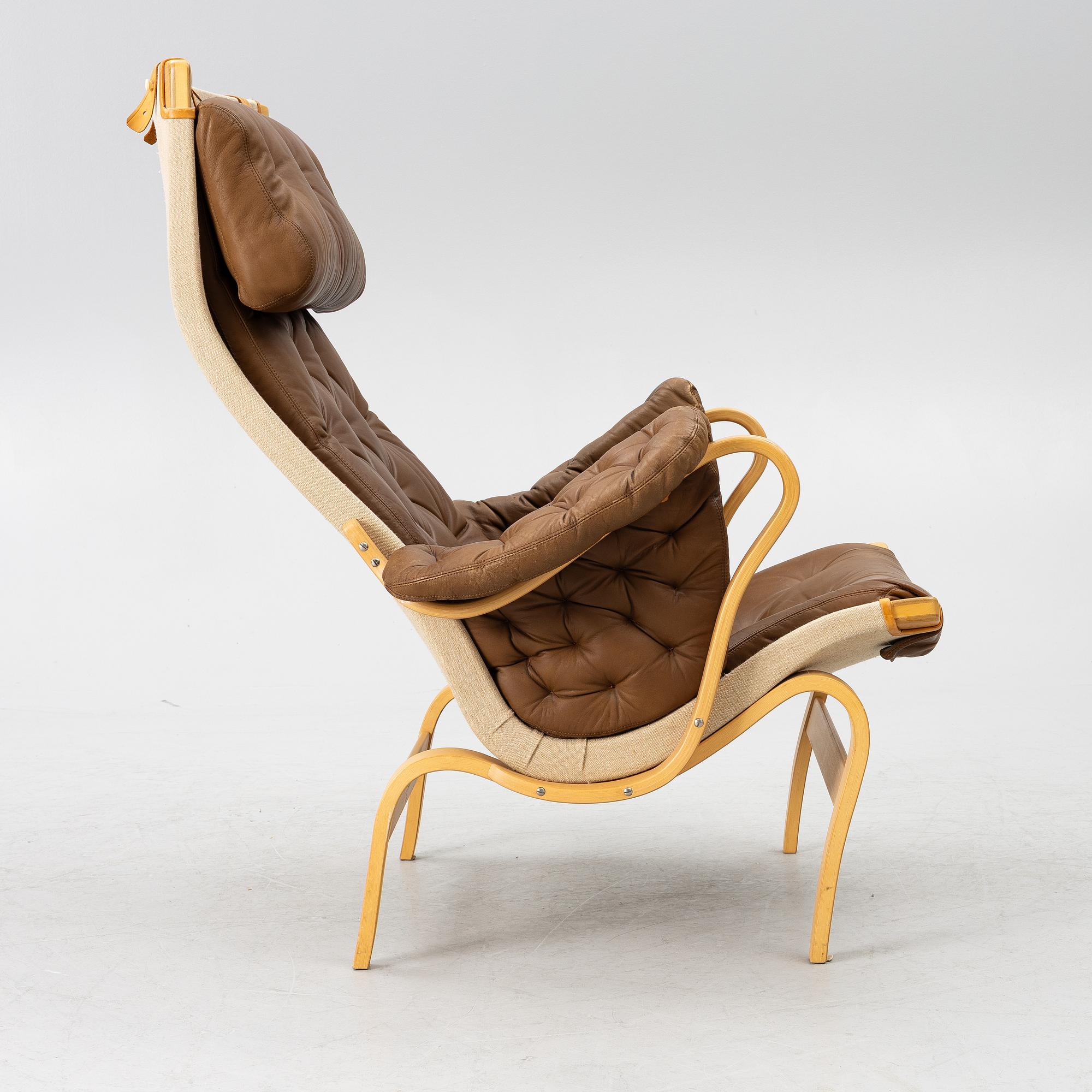 Bruno Mathsson, a 'Pernilla' armchair, Dux, later part of the 20th century.