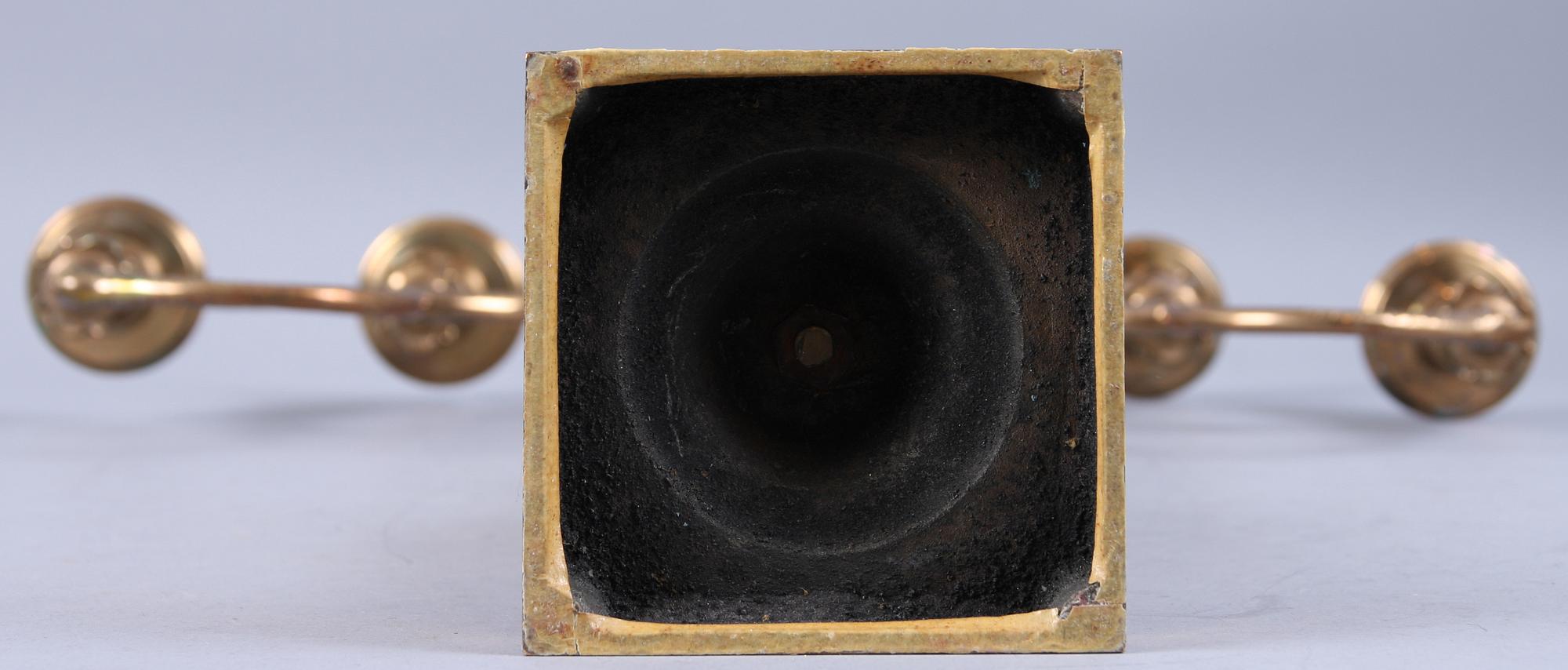 KANDELABER, mässing, empirstil.