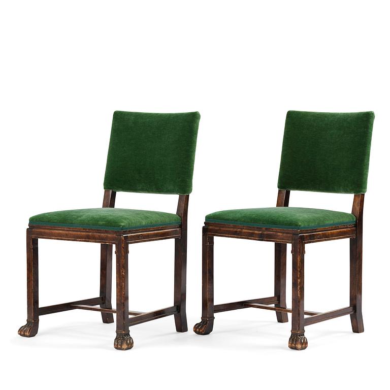 Otto Schulz, a pair of chairs, Boet, Gothenburg, 1920s-30s.