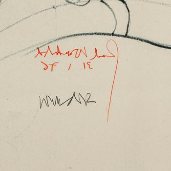 PAUL WUNDERLICH, lithograph in colours, signed and numbered 52/90.