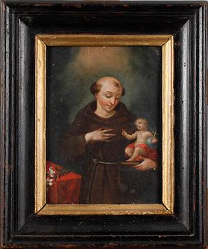 OKÄND KONSTNÄR, olja på kopparplåt, 1700-tal.