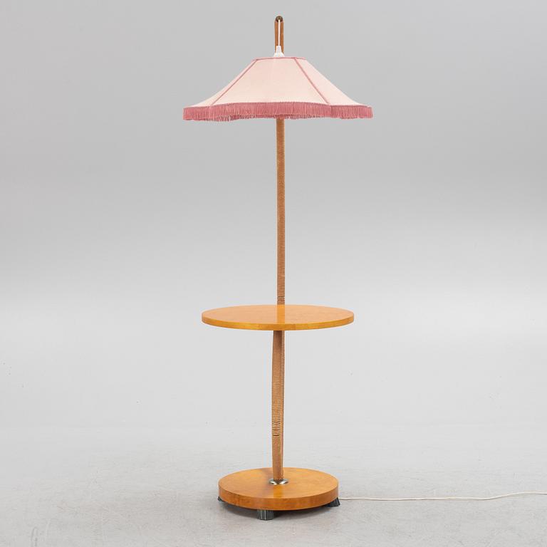 Golvlampa med bord, Swedish Modern, 1940-tal.