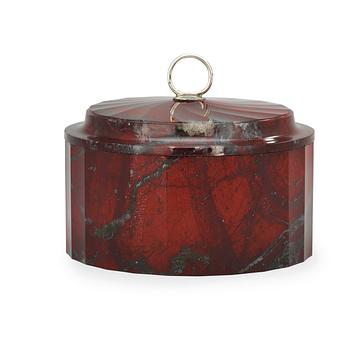 595. A Swedish Empire 19th century iron-silicon butter box.