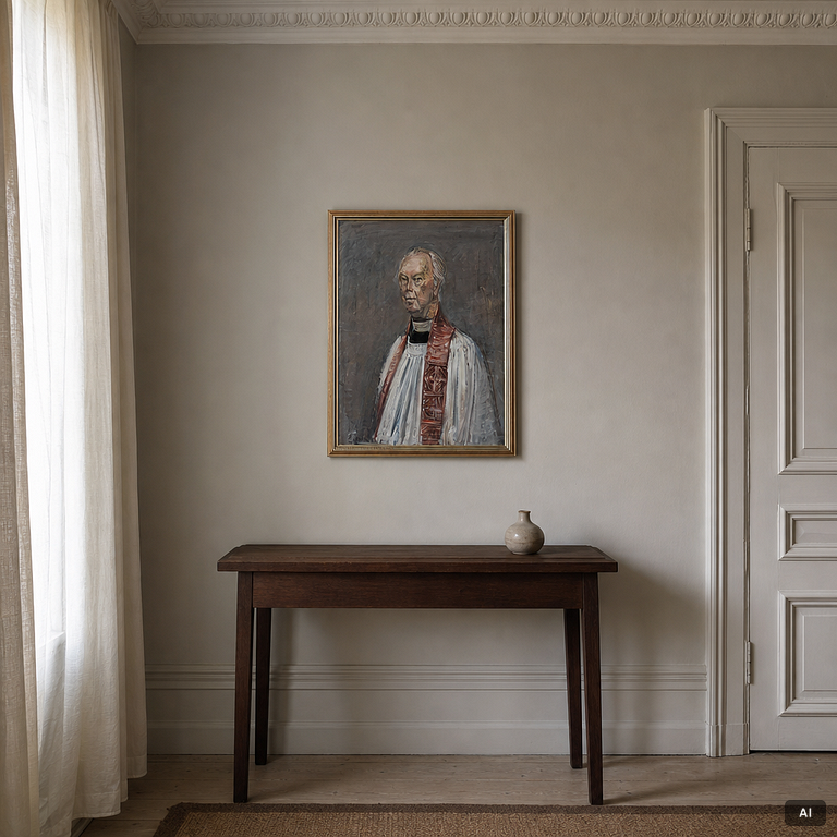 Alvar Jansson, Portrait of the parish priest Per-Arne Dahlin.