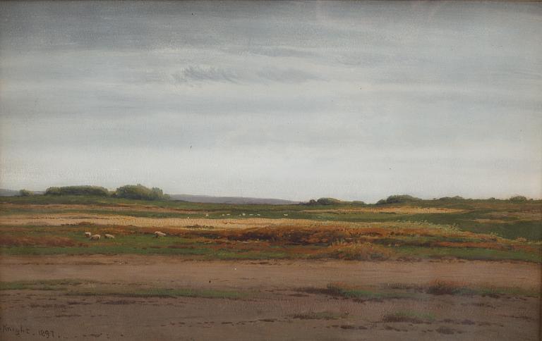 Joseph Knight, gouache, signed and dated 1891.