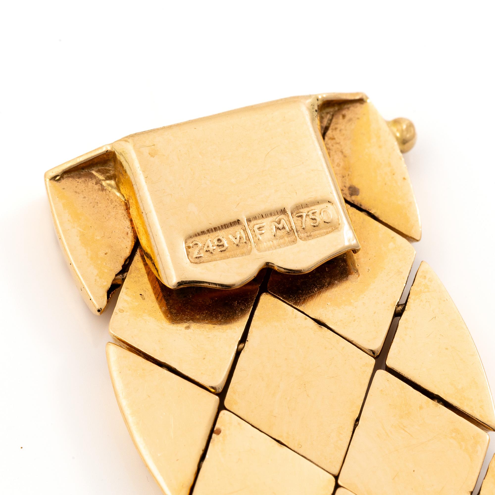 Bracelet, 18K gold, Italy.
