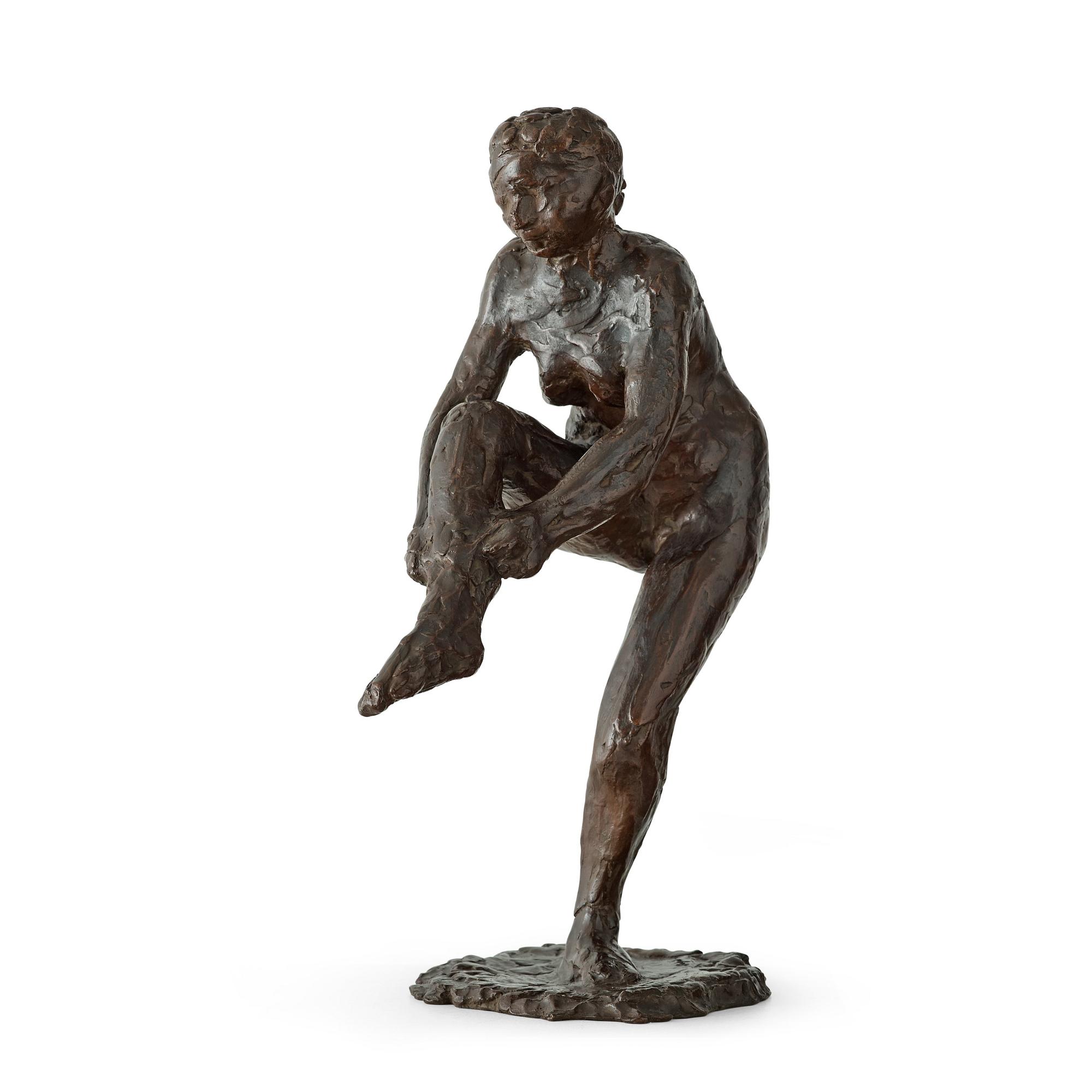 Edgar Degas, Danseuse mettant son bas (première étude). - Bukowskis