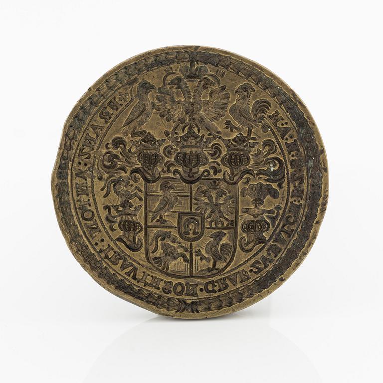 Seal for Reichsfürst and later Prince-Bishop Franz Anton Harrach zu Rorau (1665-1727) as coadjutor, dated 1697.